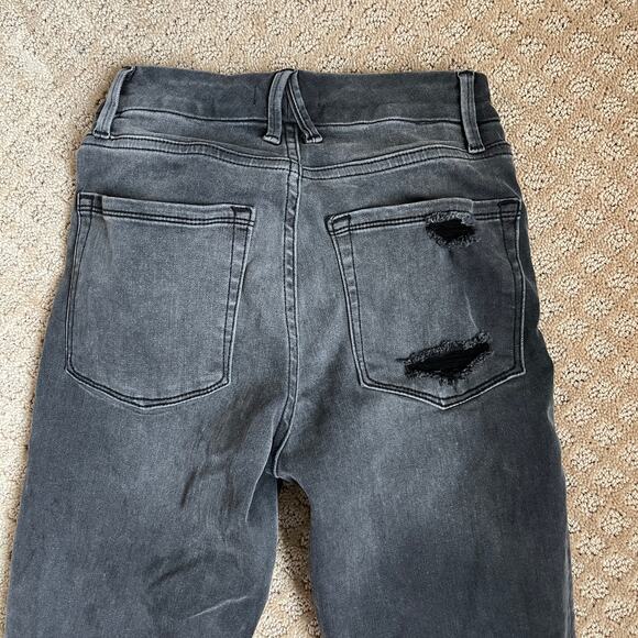 Good American Black Good Legs Crop High Waist Skinny Jeans 0/25 - Picture 5 of 7